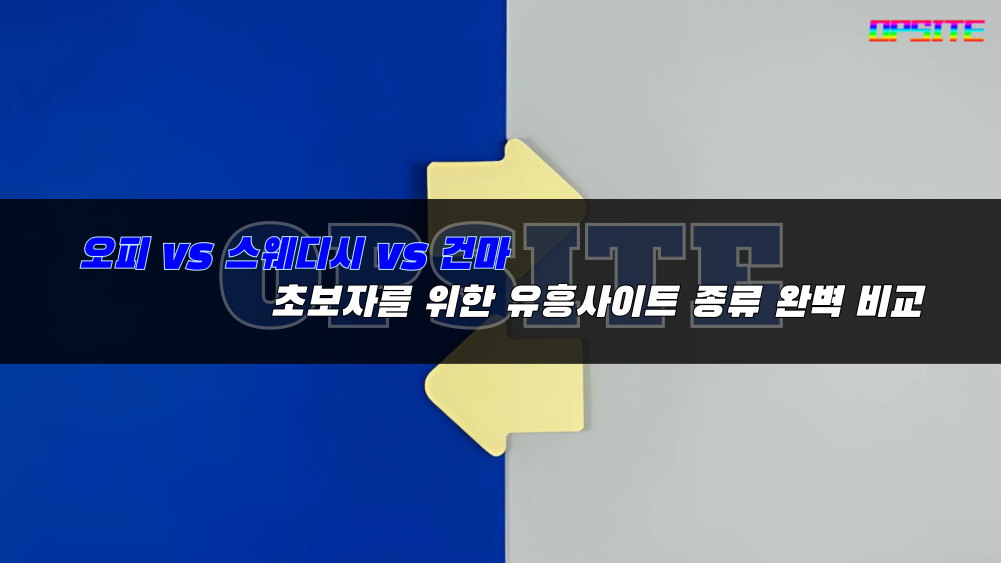 오피 vs 스웨디시 vs 건마 - 초보자를 위한 유흥사이트 종류 완벽 비교